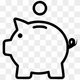 Piggy Bank Coin - Simple Piggy Bank Drawing, HD Png Download - piggy bank icon png