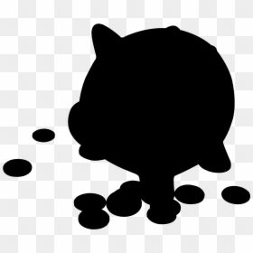 Piggy Bank Silhouette - Illustration, HD Png Download - piggy bank icon png