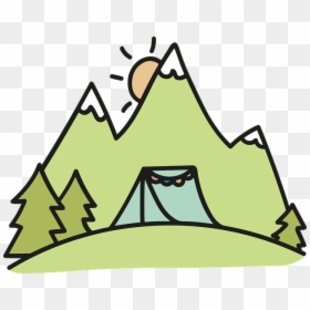 Mountain Retro Camping Clipart, HD Png Download - tilde png
