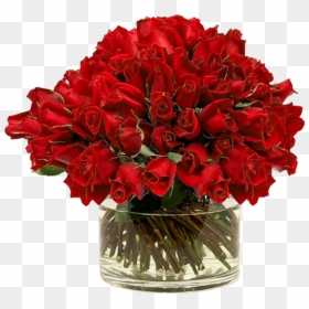 Roses In Vase Transparent, HD Png Download - red rose png