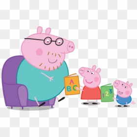 Peppa Pig Reading, HD Png Download - peppa pig png