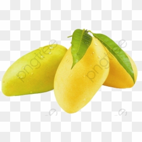 Yellow Mango With Leaf, HD Png Download - mango png