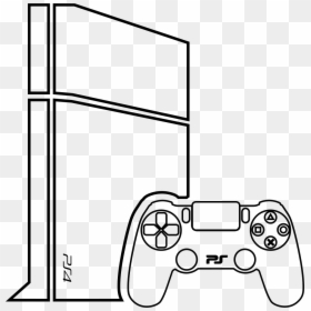 Video Game Console Drawing, HD Png Download - ps4 png