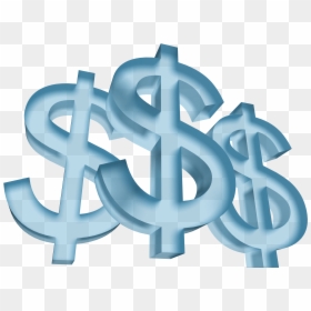 Blue Dollar Signs Transparent, HD Png Download - money sign png
