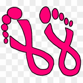 Breast Cancer Ribbon Feet, HD Png Download - breast cancer ribbon png