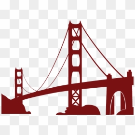San Francisco Bridge Silhouette Png, Transparent Png - bridge png