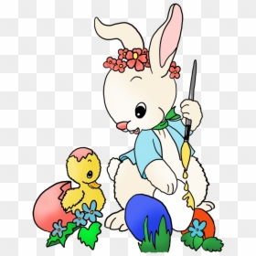 Easter Rabbit And Chicken, HD Png Download - easter bunny png