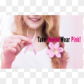 Girl, HD Png Download - breast cancer ribbon png