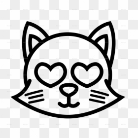 Cat Emoji Black And White, HD Png Download - funny png