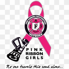 Firefighters Breast Cancer Awareness Shirts, HD Png Download - breast cancer ribbon png