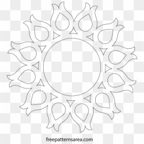 Round Wall Frame Scroll Saw Pdf Cutting File, HD Png Download - scroll frame png