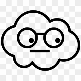 Cloud Dork Glasses Comments - Cloud With Face Png, Transparent Png - happy icon png