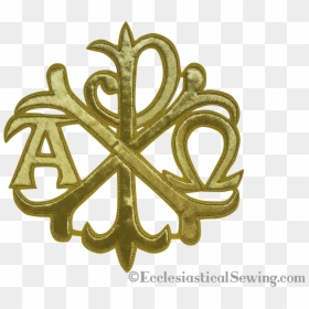 Alpha Omega Symbols Gold, HD Png Download - alpha symbol png