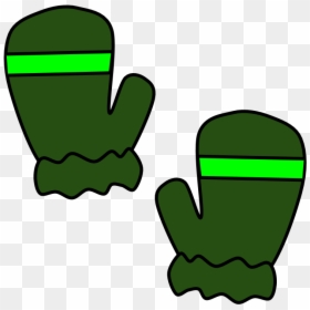 Mittens, Fur Cuff, Stripe, Green - Brown Mittens Clipart, HD Png Download - mittens png