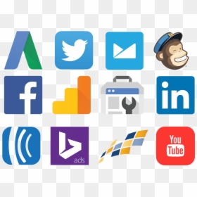 Hubspot Marketing Free - Social Media Icon Row, HD Png Download - youtube logo black png