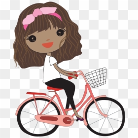 African American Girl Clip Art - Girl Riding Bike Cartoon Png, Transparent Png - american girl png