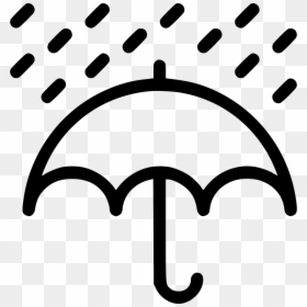 Rain Rainfall Umbrella Svg - Rain Umbrella Png Icon, Transparent Png - rain icon png