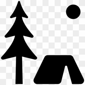 Tent In The Forest Icon - Christmas Tree, HD Png Download - tent icon png