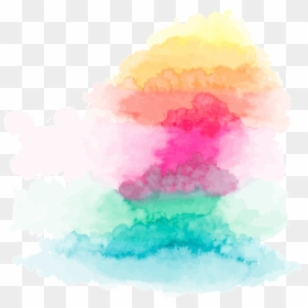 Watercolour, Yellow, Orange, Pink, Turquoise, Blue - Watercolor Painting, HD Png Download - yellow watercolor png