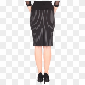Black Pencil Skirt With Striped Back - Pencil Skirt, HD Png Download - black pencil png