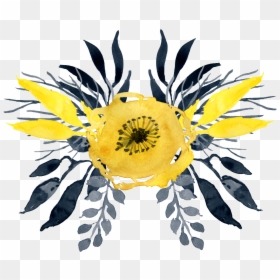 This Graphics Is Watercolor Yellow Flower About Watercolor, - Watercolour Yellow Flowers Png, Transparent Png - yellow watercolor png