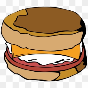 Bacon Egg Roll Clip Art - Breakfast Sandwich Clip Art, HD Png Download - egg roll png