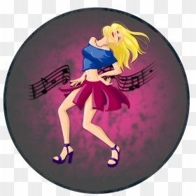 Dancing Girl Png, Transparent Png - dance emoji png