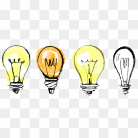 Incandescent Light Bulb Drawing Electric Light Watercolor - Watercolor Drawing Of An Light Bulb, HD Png Download - yellow watercolor png