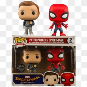 Peter Parker And Spider Man Funko Pop Vinyl 2 Pack - Funko Pop Spiderman Peter Parker, HD Png Download - peter parker png