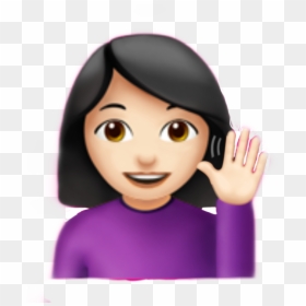 Emojisticker Emojiiphone Girlemoji Iphone - Woman Tipping Hand Emoji Png, Transparent Png - dance emoji png