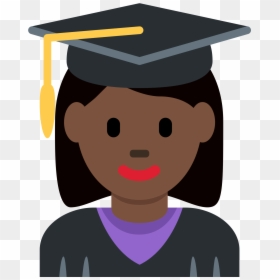 Graduation Cap Cartoon 25, Buy Clip Art - Iphone Graduation Cap Emoji, HD Png Download - dress emoji png
