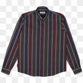 Le Fix Vertical Stripe Shirt Black - L Agence Chain Print, HD Png Download - black stripe png