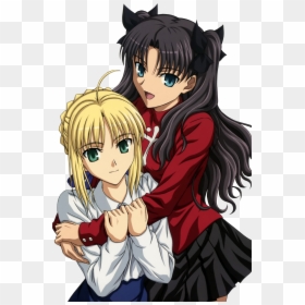 Image Of Rin X Saber Set, HD Png Download - rin tohsaka png