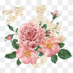 Watercolor Roseflower Drawingsprintable Paperprintable - Flower Vintage Background, HD Png Download - flower vintage png