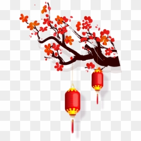 Yi Ci Lantern Plum - Chinese New Year Png, Transparent Png - red tree png