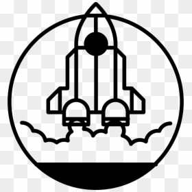 Rocket Ship Outline In Launching Position Svg Png Icon, Transparent Png - rocket launch png
