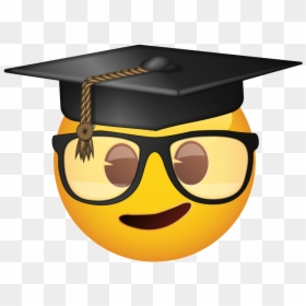 Graduation Hat Emoji Png, Transparent Png - dress emoji png