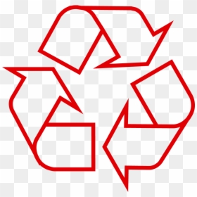Recycling Symbol Icon Outline Red - Recycle Logo Red Png, Transparent Png - red circle .png