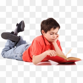 Kids Studying Png Transparent - Child Reading, Png Download - child sitting png