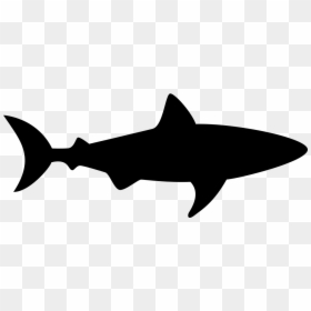 Great White Shark Silhouette Clip Art - Shark Silhouette Clip Art, HD Png Download - fish head png