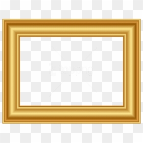 Transparent Star Frame Png - Gold Picture Frame Clipart, Png Download - decorative gold line png