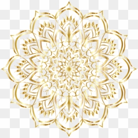 Mandala, Gold, Floral, Flourish, Decorative, Ornamental - Vektor Bunga Islami Png, Transparent Png - decorative gold line png