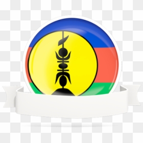 Flag With Empty Ribbon - New Caledonia Flag, HD Png Download - empty sign png