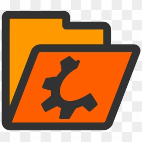 Folder, Open, Orange, Directory, Computer - Fonts Clipart, HD Png Download - empty sign png