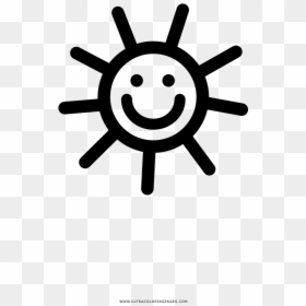 Happy Sun Coloring Page, HD Png Download - cute sun png