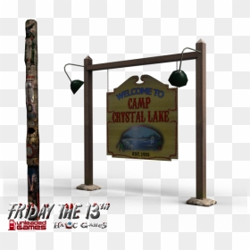 Camp Crystal Lake Sign Transparent, HD Png Download - friday the 13th game png