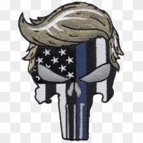 Trump Punisher, HD Png Download - thin blue line flag png