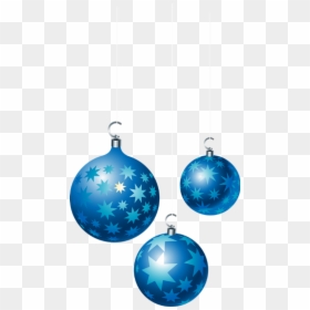 Boules De Noël Bleues - Новогодние Презентации, HD Png Download - blue christmas ornaments png