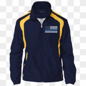 Sport Tek Thin Blue Line American Flag Embroidered - Jacket, HD Png Download - thin blue line flag png