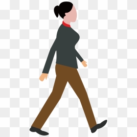 Walking Cartoon Png - Walking Clipart, Transparent Png - woman walking silhouette png